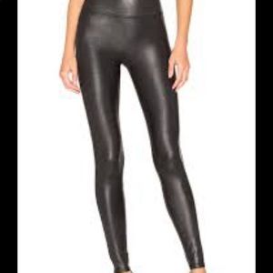 NWOT Spanx black faux leather leggings, medium